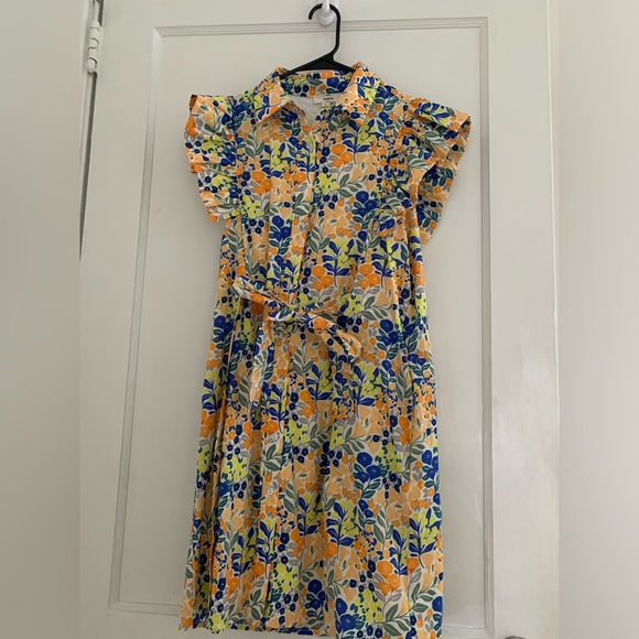 NWT Boutique Yellow Printed Dress - Picture 2 of 2
